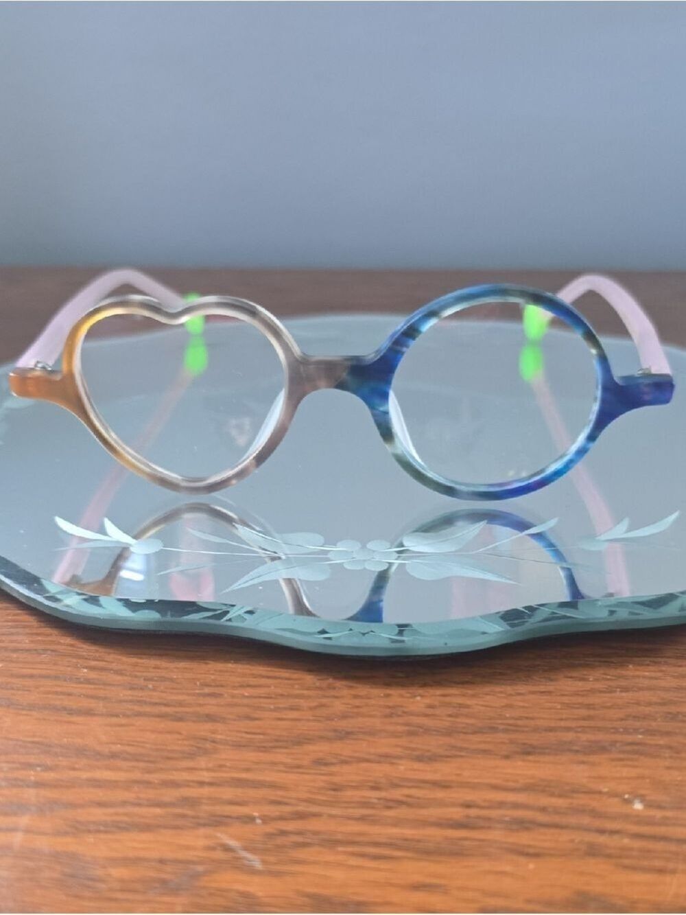 Whimsy Pop Asymmetrical Heart Round Eyeglass Frames